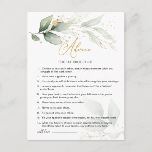 Carte Postale Green & gold foliage Conseils pour les futurs futu