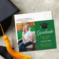 Green Gold Graduation Photo Custom 2024 Graduate