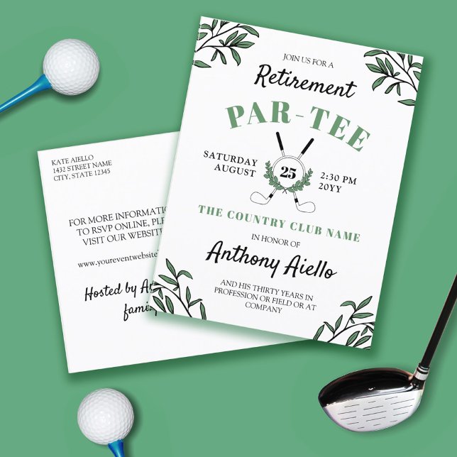Carte Postale Green Golf Thème Retraite Par Tee (Créateur téléchargé)