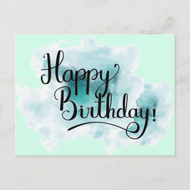 Carte postale Green Happy Birthday (Devant)