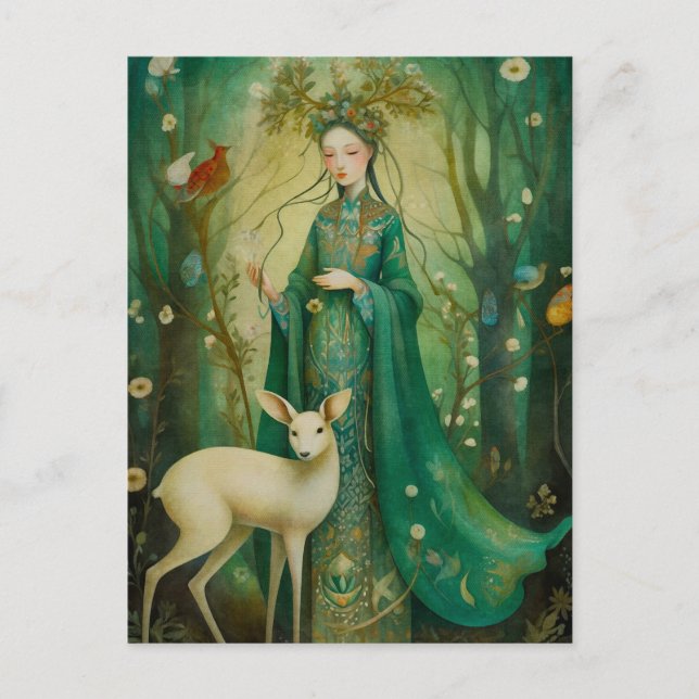 Carte Postale Green Lady Of The Forest (Devant)
