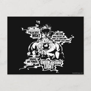 Carte Postale Green Lantern Text Collage
