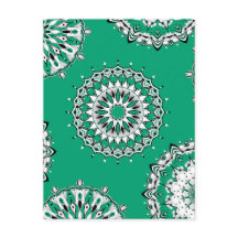 Carte postale Green Mandalas 1