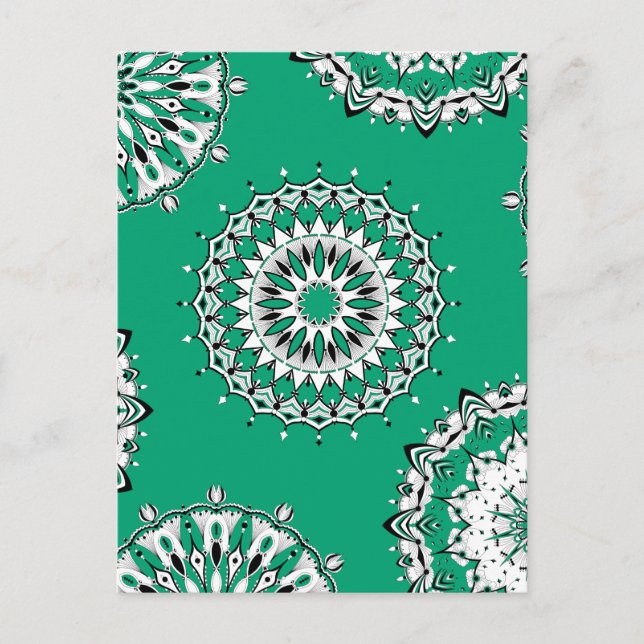 Carte postale Green Mandalas 1 (Devant)