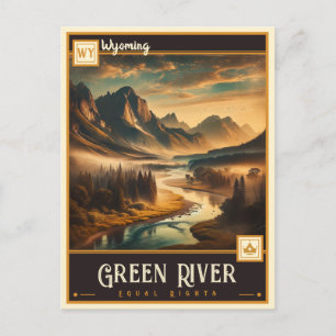 Carte Postale Green River, Wyoming Vintage