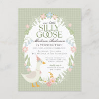 Green Silly Goose Floral En vichy fête d'anniversa