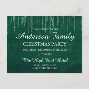 Carte Postale Green String Light fête de Noël annuelle