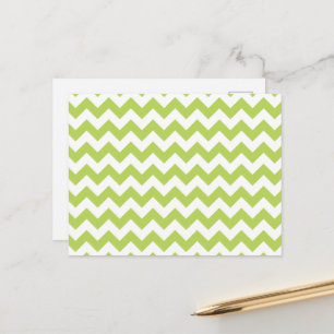 Carte Postale Green Zigzag, Green Chevron, Motif géométrique