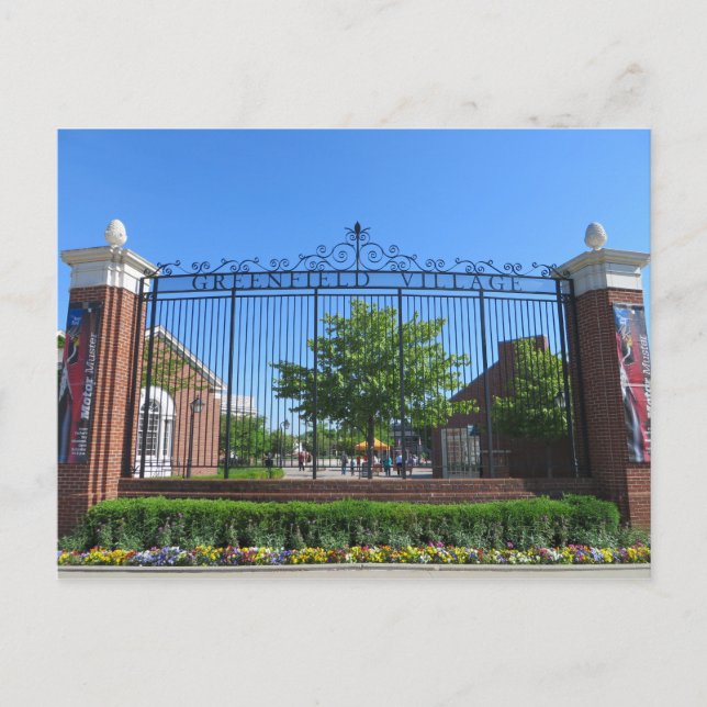 Carte postale Greenfield Village Gates (Devant)
