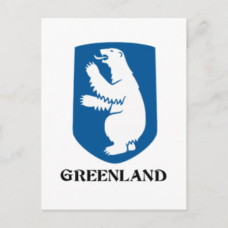Carte Postale GREENLAND - emblème/symbole/armoiries/drapeau