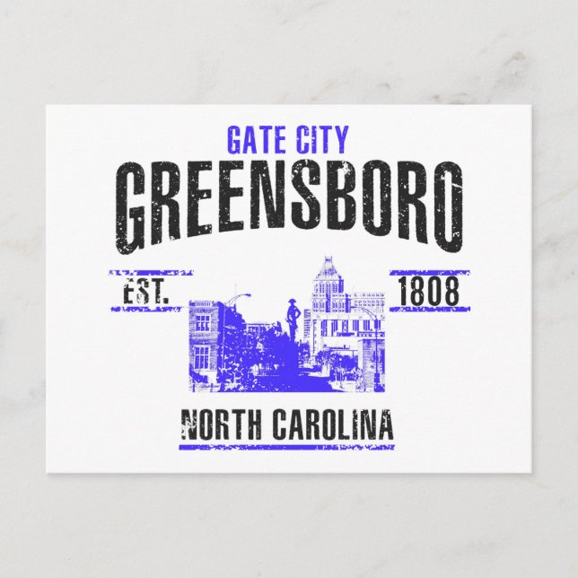 Carte Postale Greensboro (Devant)