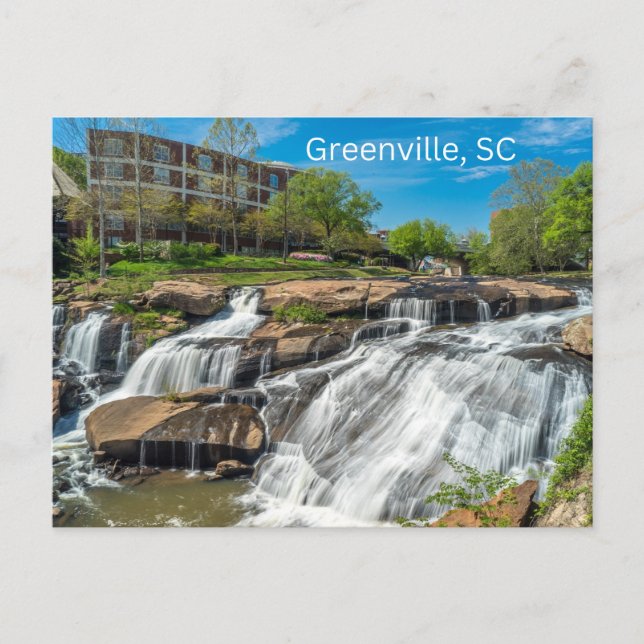 Carte Postale Greenville, Caroline du Sud Reedy River Falls Park (Devant)