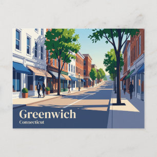 Carte Postale Greenwich Avenue Connecticut