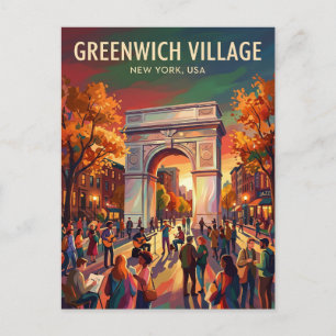 Carte Postale Greenwich Village États-Unis