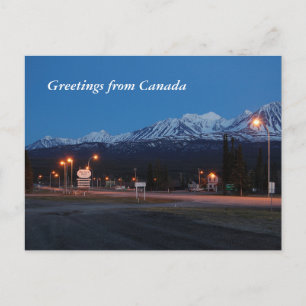 Carte Postale Greetings from Canada with Haines Junction Photo
