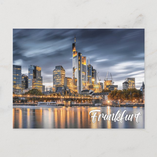 Carte Postale Greetings From Frankfurt, Germany (Devant)