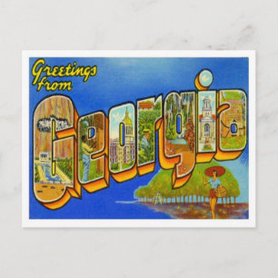 Carte Postale Greetings From Georgia
