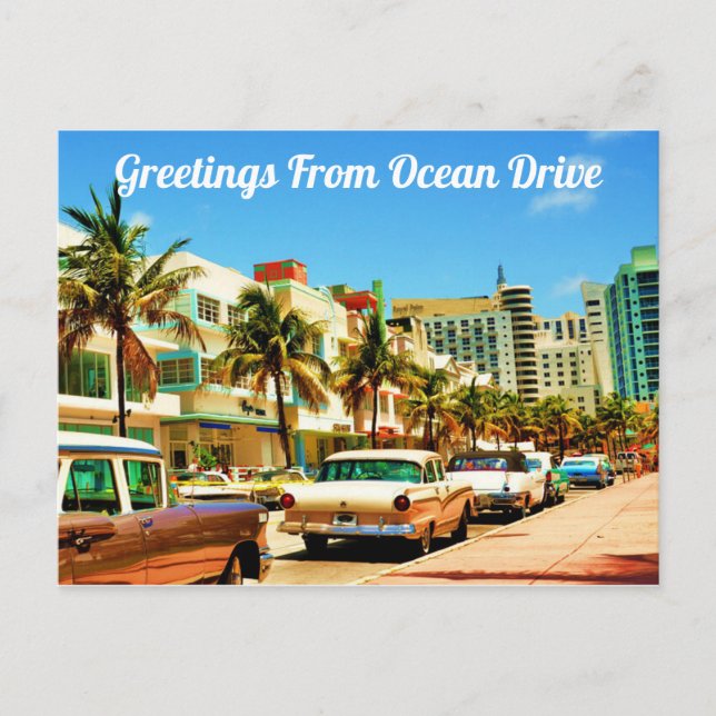Carte Postale Greetings From Ocean (Devant)