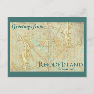 Carte Postale Greetings from Rhode Island the ocean state