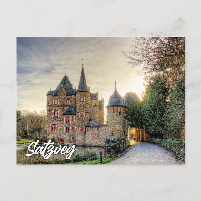 Carte Postale Greetings From Satzvey Castle, Germany (Devant)