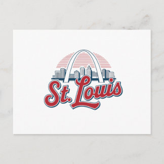 Carte Postale Greetings from St. Louis, Gateway Arch Travel