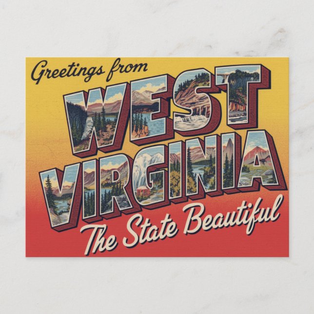 Carte Postale Greetings from West Virginia (Devant)