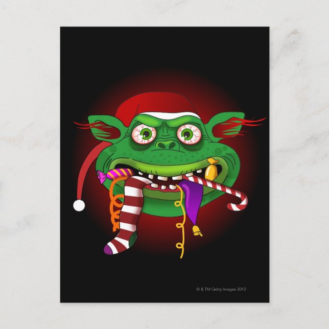 Carte Postale Gremlin Manger Des Bonbons (Devant)