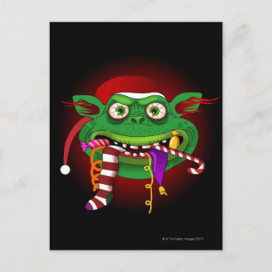Carte Postale Gremlin Manger Des Bonbons