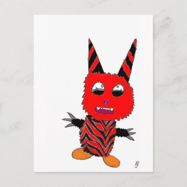 Carte Postale Gremlin rouge (Devant)