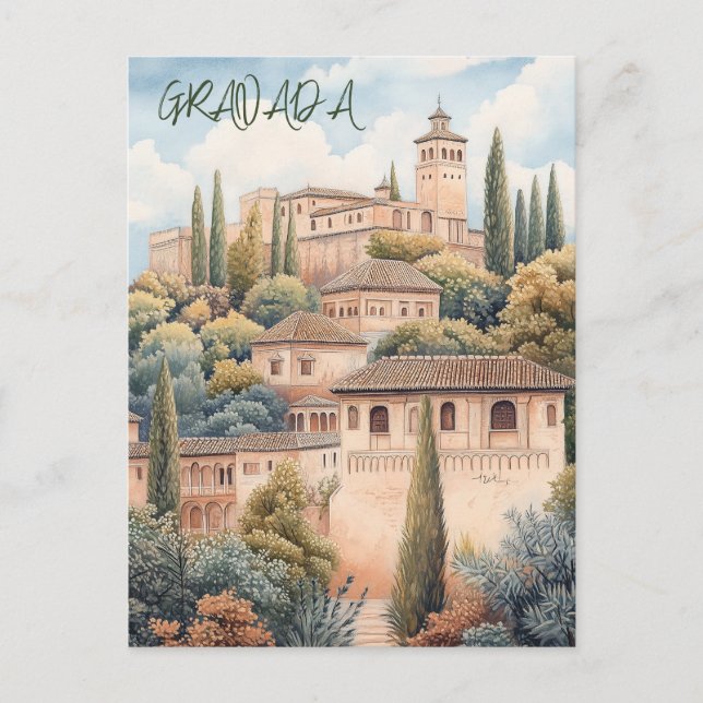Carte Postale Grenade Espagne Voyage (Devant)