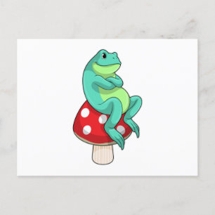 Carte Postale Grenouille au champignon
