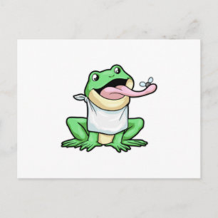 Carte Postale Grenouille au coléoptère
