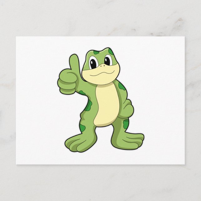 Carte Postale Grenouille avec approuver (Devant)
