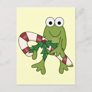 Carte Postale Grenouille avec Sucres de canne T-shirts et cadeau