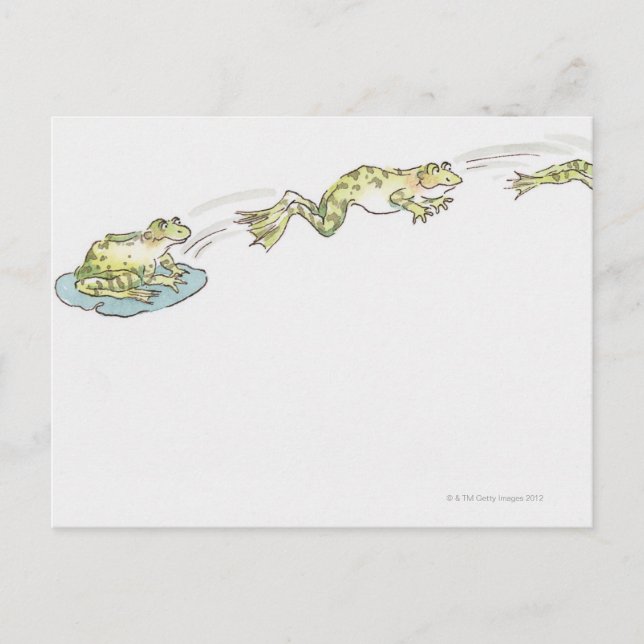Carte Postale Grenouille caricaturale (Devant)