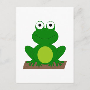 Carte Postale Grenouille caricaturale sur un bûcher