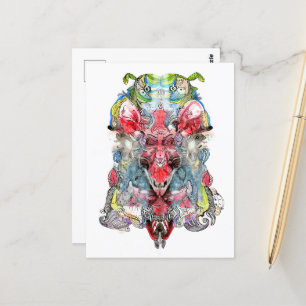 Carte Postale Grenouille, Chèvre, Oeil et fantaisie