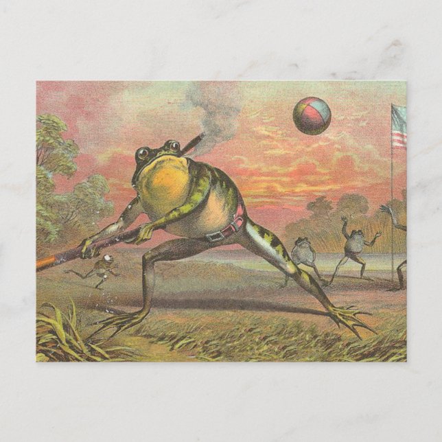 Carte Postale Grenouille de baseball (Devant)