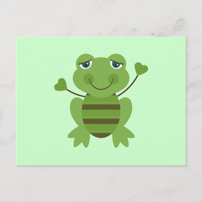 Carte Postale Grenouille de la figure de bâtonnet (Devant)