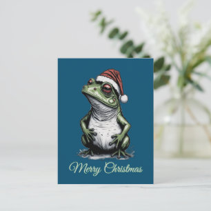 Carte Postale Grenouille de Noël Cottagecore Vintage victorien