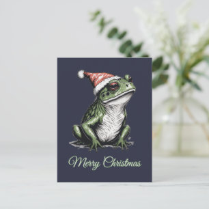 Carte Postale Grenouille de Noël Cottagecore Vintage victorien