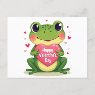 Carte Postale Grenouille de Saint Valentin