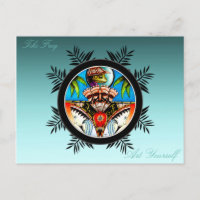 Grenouille de tatouage Tiki