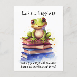 Carte Postale Grenouille des livres scolaires