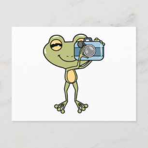 Carte Postale Grenouille en photographe avec caméra