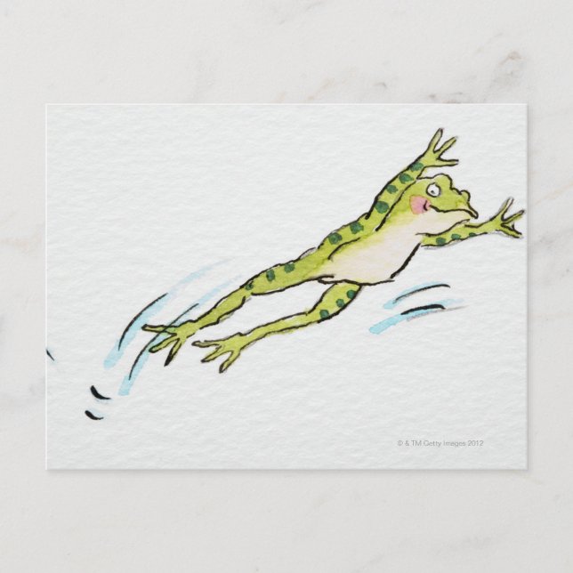 Carte Postale Grenouille en saut 2 (Devant)