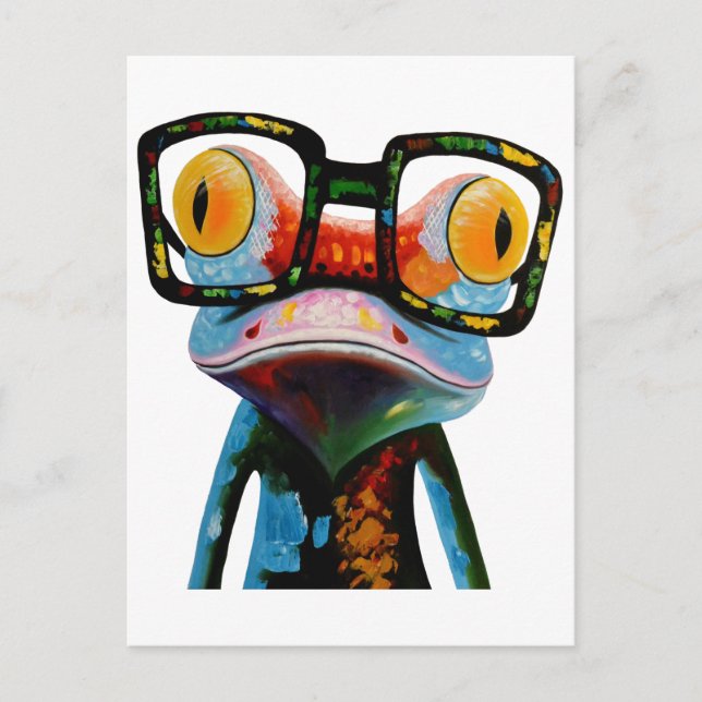 Carte Postale Grenouille en verre de hippie (Devant)