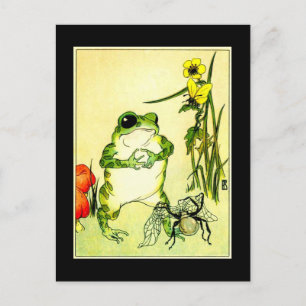 Carte Postale Grenouille et araignée
