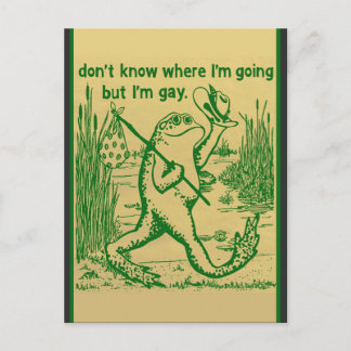 Carte Postale grenouille gay