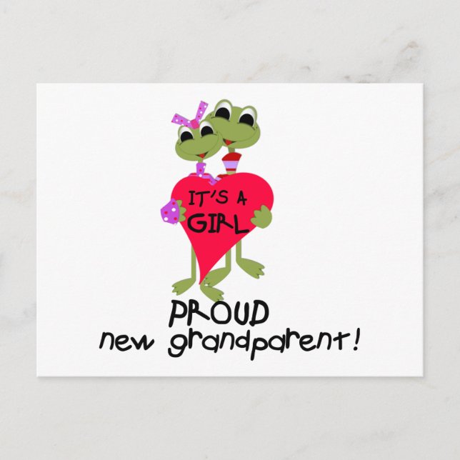 Carte Postale Grenouille grand-parent de chemises et cadeaux pou (Devant)